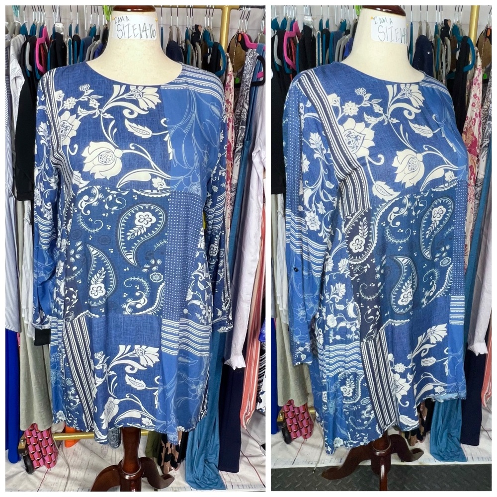 👗NWOT |•LC WAIKIKI•| Classic Lightweight Vacation Dress Size 44 (22)